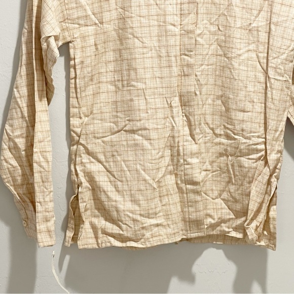 Vintage New With Tags NEIMAN MARCUS GIL AIMBEZ GENRE Women’s Beige Plaid Top 4 - Picture 5 of 8